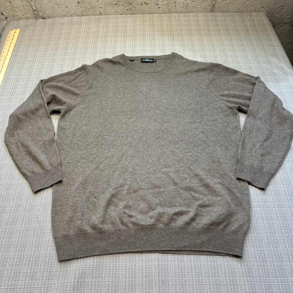 Rodd & Gunn Wool Cashmere Blend Crew Neck Sweater Mens XXL Taupe Luxury